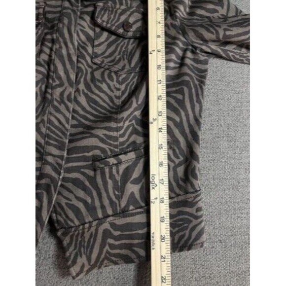 White House Black Market Women's Chocolate Brown Zebra Print Jacket Size 10 - Picture 14 of 16